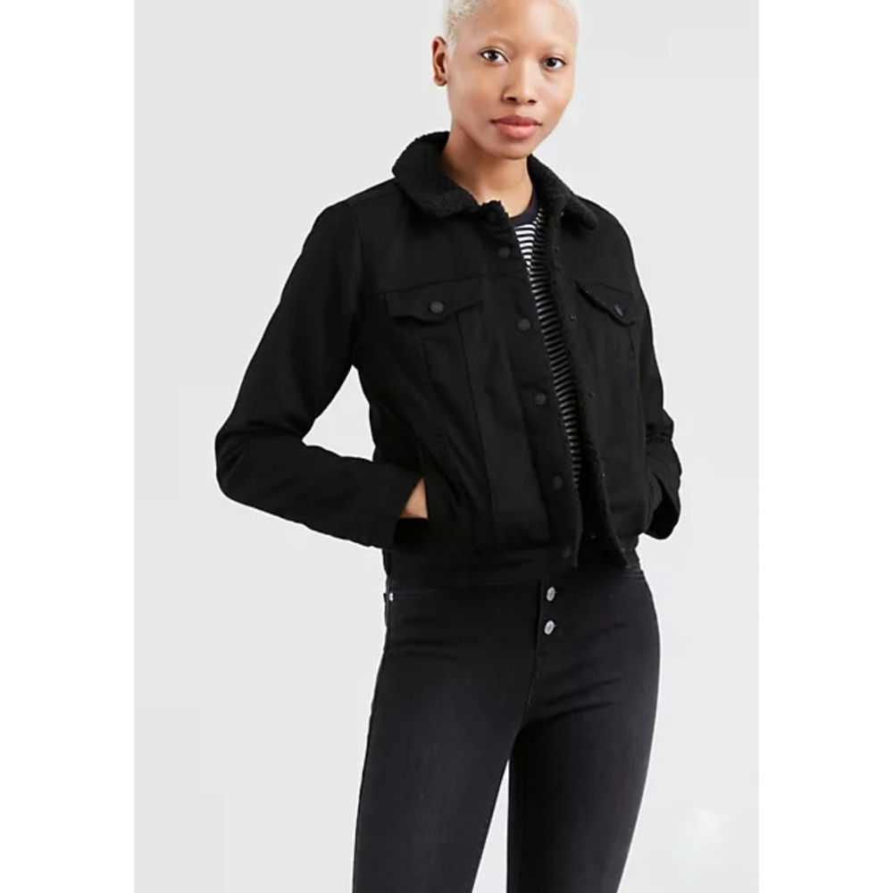 Levi's Original Trucker Sherpa Jacket in Black